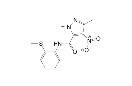 1,3-dimethyl-N-[2-(methylsulfanyl)phenyl]-4-nitro-1H-pyrazole-5-carboxamide