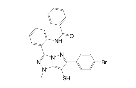 N-[2-[6-(4-bromophenyl)-1-methyl-7-sulfanyl-pyrazolo[5,1-c][1,2,4]triazol-3-yl]phenyl]benzamide