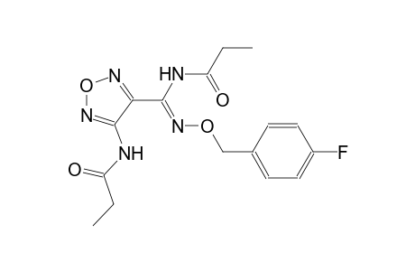 propanamide, N-[4-[(Z)-[[(4-fluorophenyl)methoxy]imino][(1-oxopropyl)amino]methyl]-1,2,5-oxadiazol-3-yl]-