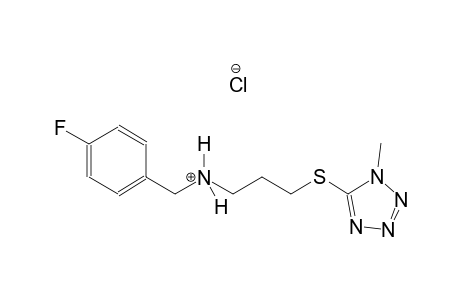 N-(4-fluorobenzyl)-3-[(1-methyl-1H-tetraazol-5-yl)sulfanyl]-1-propanaminium chloride