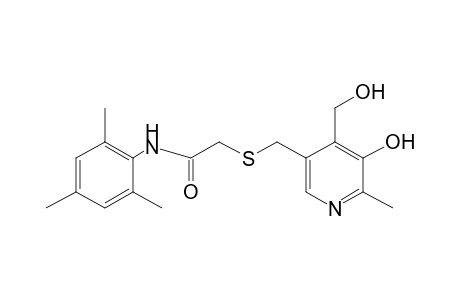 2-{{[5-hydroxy-4-(hydroxymethyl)-6-methyl-3-pyridyl]methyl}thio}-2',4',6'-trimethylacetanilide