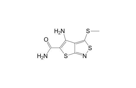 4-Amino-3-(methylsulfanyl)thieno[2,3-c]isothiazole-5-carboxamide