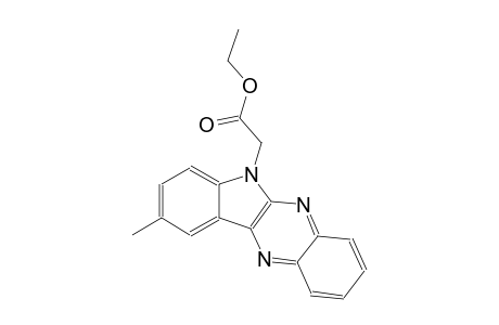 6H-indolo[2,3-b]quinoxaline-6-acetic acid, 9-methyl-, ethyl ester