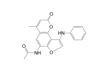 N-(9-Anilino-4-methyl-2-oxo-2H-furo[2,3-H]chromen-6-yl)acetamide