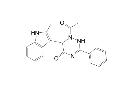 1-Acetyl-3-phenyl-6-(2'-methylindol-3'-yl)-1,2,4-triazin-5(2H)-one