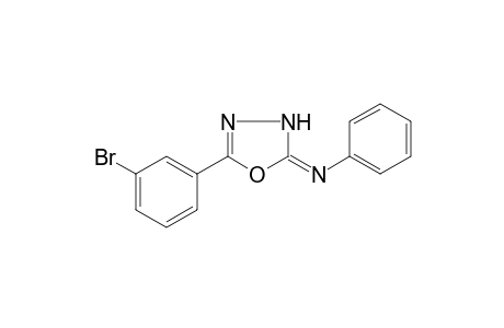 N-((2E)-5-(3-bromophenyl)-1,3,4-oxadiazol-2(3H)-ylidene)aniline