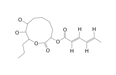 5,6-DIHYDRO-PINOLIDOXIN;2-(2,4-HEXADIENOYLOXY)-7,8-DIHYDROXY-9-PROPYLNONAN-9-OLIDE