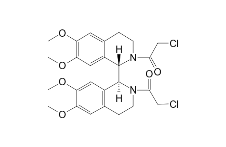 2,2'-bis(2"-Chloroethanoyl)-6,6'-7,7'-tetramethoxy-1,1'-bis(1,2,3,4-tetrahydoisoquinoline)