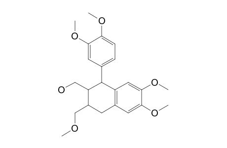 2-Naphthalenemethanol, 4-(3,4-dimethoxyphenyl)-1,2,3,4-tetrahydro-6,7-dimethoxy-3-(methoxyme thyl)-, [2R-(2.alpha.,3.beta.,4.alpha.)]-