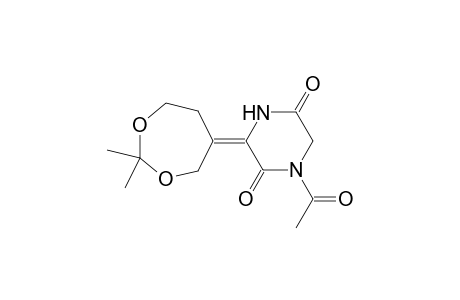 (E)-1-ACETYL-3-(4,4-DIMETHYL-3,5-DIOXOCYCLOHEPTYLIDENE)-2,5-PIPERAZINEDIONE