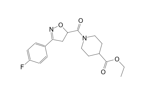 4-Piperidinecarboxylic acid, 1-[[3-(4-fluorophenyl)-4,5-dihydro-5-isoxazolyl]carbonyl]-, ethyl ester