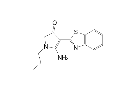 3H-pyrrol-3-one, 5-amino-4-(2-benzothiazolyl)-1,2-dihydro-1-propyl-