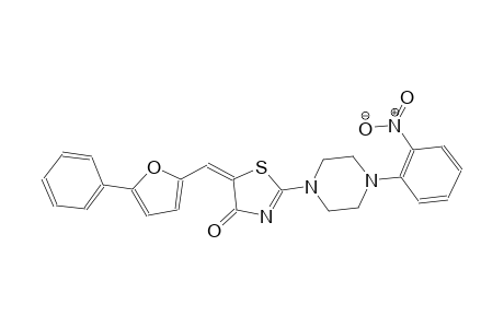 (5E)-2-[4-(2-nitrophenyl)-1-piperazinyl]-5-[(5-phenyl-2-furyl)methylene]-1,3-thiazol-4(5H)-one