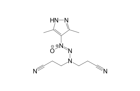 N(1)-(3",5"-Dimethylpyrazol-4"-yl)-3,3-bis(2'-cyanoethyl)triazene-1-oxide