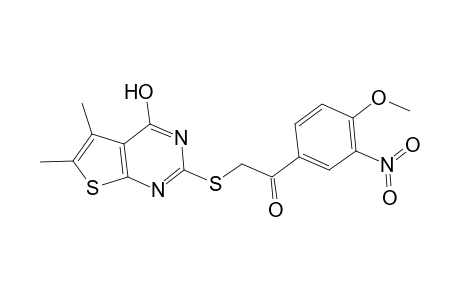 2-[2-(4-methoxy-3-nitro-phenyl)-2-oxidanylidene-ethyl]sulfanyl-5,6-dimethyl-3H-thieno[2,3-d]pyrimidin-4-one