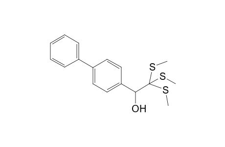 1-Biphenyl-4-yl-2,2,2-tris-methylthio-ethanol