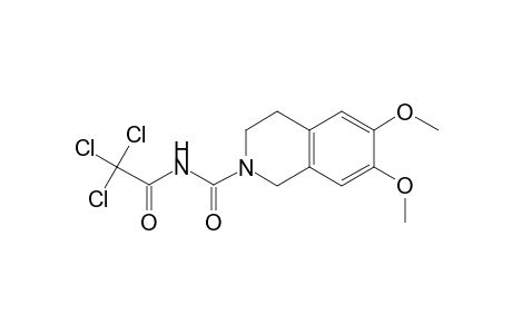 acetamide, 2,2,2-trichloro-N-[(3,4-dihydro-6,7-dimethoxy-2(1H)-isoquinolinyl)carbonyl]-