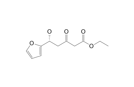 (5R)-Ethyl .delta.-hydroxy-.delta.-(furan-2-yl)-.beta.-oxo-pentanoate