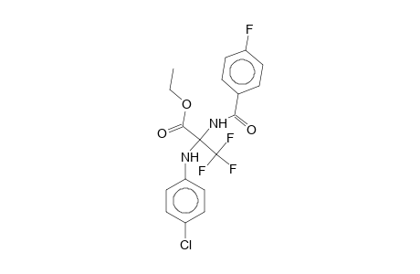 Ethyl 2-(4-chloroanilino)-3,3,3-trifluoro-2-(4-fluorobenzamido)propionate