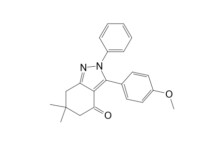 4H-indazol-4-one, 2,5,6,7-tetrahydro-3-(4-methoxyphenyl)-6,6-dimethyl-2-phenyl-