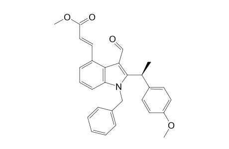 (S,E)-Methyl 3-{1-Benzyl-3-formyl-2-[1-(4-methoxyphenyl)ethyl]-1H-indol-4-yl}acrylate