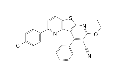 2-(4-Chlorophenyl)-8-cyano-7-ethoxy-9-phenylthieno[2,3-b:4,5-b']dipyridine