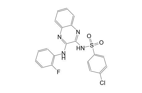 benzenesulfonamide, 4-chloro-N-[3-[(2-fluorophenyl)amino]-2-quinoxalinyl]-