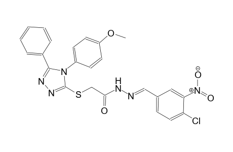 N'-[(E)-(4-chloro-3-nitrophenyl)methylidene]-2-{[4-(4-methoxyphenyl)-5-phenyl-4H-1,2,4-triazol-3-yl]sulfanyl}acetohydrazide