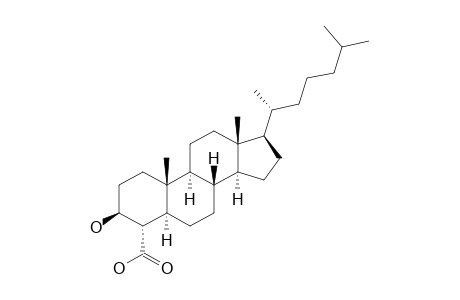 (3S,4S,5S,8S,9S,10R,13R,14S,17R)-10,13-dimethyl-17-[(2R)-6-methylheptan-2-yl]-3-oxidanyl-2,3,4,5,6,7,8,9,11,12,14,15,16,17-tetradecahydro-1H-cyclopenta[a]phenanthrene-4-carboxylic acid