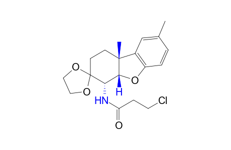 3-chloro-N-{8',9'b'b-dimethyl-1',4',4a'b,9b'-tetrahydrospiro[1,3-dioxolane-2,3'(2'H)-dibenzofuran]-4'a-yl}propionamide