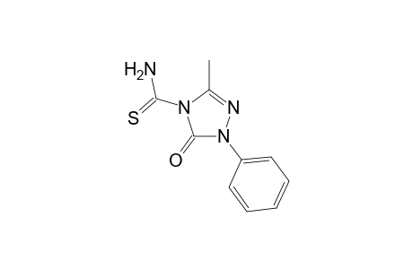 3-Methyl-5-oxo-1-phenyl-1,5-dihydro-4H-1,2,4-triazole-4-carbothioamide