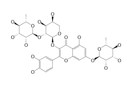 HERMANNIOSIDE_A;QUERCETIN_3-O-[ALPHA-L-RHAMNOPYRANOSYL-(1->2)-ALPHA-L-ARABINOPYRANOSIDE]-7-O-ALPHA-RHAMNOPYRANOSIDE