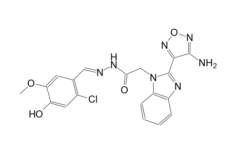 2-[2-(4-amino-1,2,5-oxadiazol-3-yl)-1H-benzimidazol-1-yl]-N'-[(E)-(2-chloro-4-hydroxy-5-methoxyphenyl)methylidene]acetohydrazide