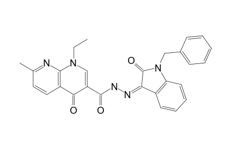 N'-(1-Benzyl-2-oxoindolin-3-ylidene)-1-ethyl-1,4-dihydro-7-methyl-4-oxo-1,8-naphthyridine-3-carbohydrazide