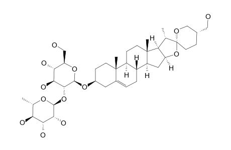 (25-R)-SPIROST-5-EN-3-BETA,27-DIOL_3-O-[ALPHA-L-RHAMNOPYRANOSYL-(1->2)]-BETA-D-GLUCOPYRANOSIDE