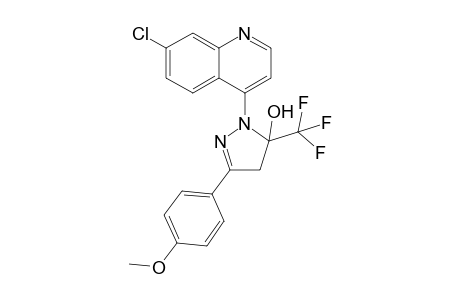 4-[5-HYDROXY-3-(4-METHOXYPHENYL)-5-TRIFLUOROMETHYL-4,5-DIHYDRO-1H-PYRAZOL-1-YL]-7-CHLOROQUINOLINE