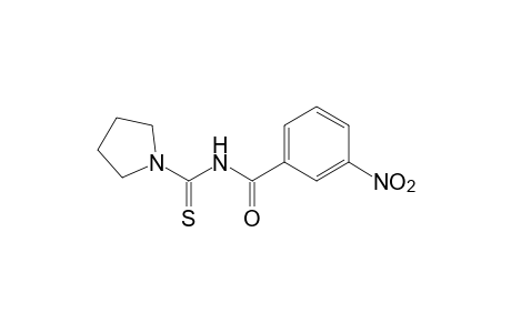 N-(m-nitrobenzoyl)thio-1-pyrrolidinecarboxamide