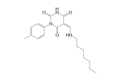 (5Z)-5-[(heptylamino)methylene]-1-(4-methylphenyl)-2,4,6(1H,3H,5H)-pyrimidinetrione