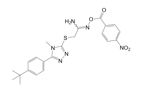 2-{[5-(p-tert-butylphenyl)-4-methyl-4H-1,2,4-triazol-3-yl]thio}-o-(p-nitrobenzoyl)acetamidoxime