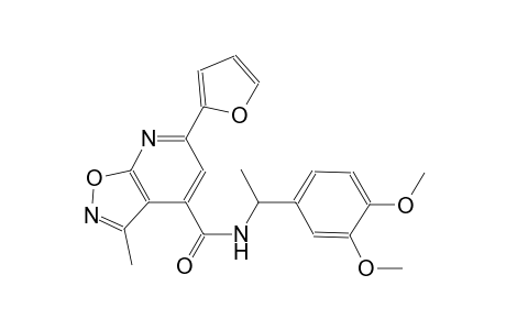 isoxazolo[5,4-b]pyridine-4-carboxamide, N-[1-(3,4-dimethoxyphenyl)ethyl]-6-(2-furanyl)-3-methyl-