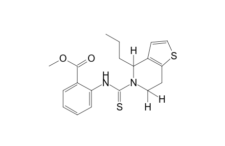 N-[(4-propyl-4,5,6,7-tetrahydrothieno[3,2-c]pyridin-5-yl)thiocarbonyl]anthranilic acid, methyl ester