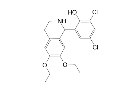 2,4-bis(chloranyl)-6-(6,7-diethoxy-1,2,3,4-tetrahydroisoquinolin-1-yl)phenol