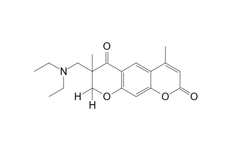 7-[(diethylamino)methyl]-7,8-dihydro-4,7-dimethyl-2H,6H-benzo[1,2-b:5,4-b']dipyran-2,6-dione
