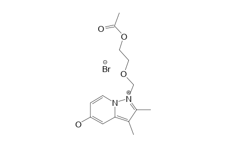 1-(2''-ACETOXYETHOXY)-METHYL-5-HYDROXY-2,3-DIMETHYLPYRAZOLO-[1,5-A]-PYRIDINIUM-BROMIDE