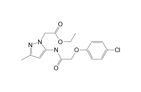 [5-[2-(4-Chlorophenoxy)acetylamino]-3-methylpyrazol-1-yl]acetic acid, ethyl ester