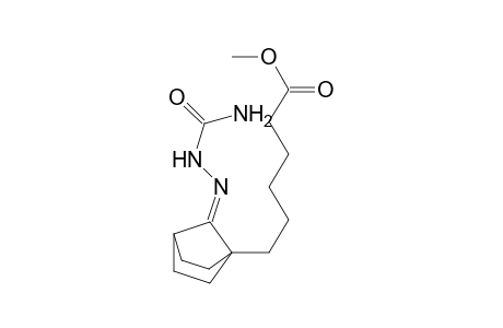 Methyl ester of 7-((aminocarbonyl)hydrazono)bicyclo(2.2.1)heptane-1-hexanoic acid