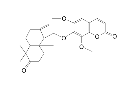 (1'S,4'as,8'ar)-7-[(Decahydro-5,5,8A-trimethyl-2-methylene-6-oxo-1-naphthalenyl)methoxy]-6,8-dimethoxy-2H-1-benzopyran-2-one