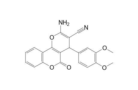 2-Amino-4-(3,4-dimethoxyphenyl)-5-oxo-4H,5H-pyrano[3,2-c]chromene-3-carbonitrile