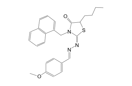 4-methoxybenzaldehyde [(2E)-5-butyl-3-(1-naphthylmethyl)-4-oxo-1,3-thiazolidin-2-ylidene]hydrazone