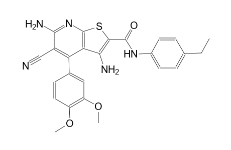 thieno[2,3-b]pyridine-2-carboxamide, 3,6-diamino-5-cyano-4-(3,4-dimethoxyphenyl)-N-(4-ethylphenyl)-